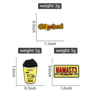 Plaque d'immatriculation jaune créative Nouveau-Mexique USA Épingles en émail 2ème <span class=keywords><strong>meilleur</strong></span> avocat <span class=keywords><strong>du</strong></span> <span class=keywords><strong>monde</strong></span> Tasses à café Broche Lapel Badge Bijoux Cadeaux - Product Image 6