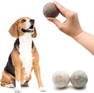 Köpekler için 2025 doğal el yapımı yün keçe toplar (3 adet) | Dayanıklı köpek çiğnemek oyuncak, köpek çiğnemek oyuncaklar diş çıkarma için Pet oyuncaklar Fetch oyunları - Product Image 3