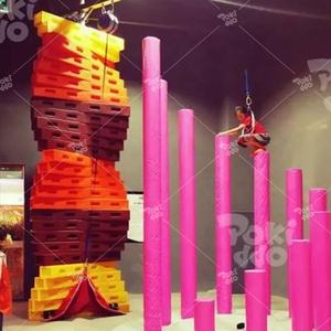 Pokiddo enfants et adultes intérieur <span class=keywords><strong>Fitness</strong></span> terrain de jeu Trampoline parc jeux Twister escalade - Product Image 4