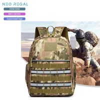 Sac à dos tactique camouflage Oxford respirant et réfléchissant pour l'école et les voyages de loisirs - Unisexe