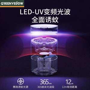Greenyelow Mosquito Killer Lamp Rechargeable Indoor UV Protection Physical Mosquito Repellent Bedroom Use - Product Image 3