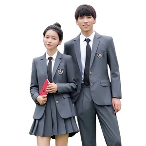 Commerce extérieur Mode Nouveauté & Usage Spécial Blazer Chemise Jupe Plissée à Carreaux Uniformes Ensembles Lycéens Uniformes Costumes - Product Image 1