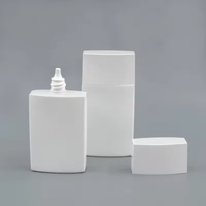Custom 50ml Frosted Square Sunscreen <b>Bottle</b> Plastic <b>Squeeze</b> Lotion Cosmetic <b>Bottle</b> for Skincare Travel Packaging OEM ODM - Product Image 4