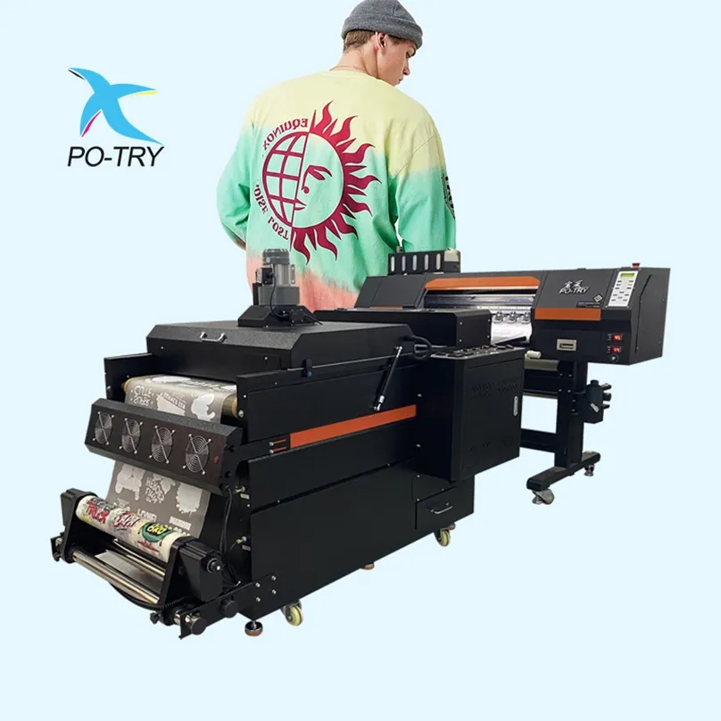 Portal PET Transfer folie XP600 I3200 Dual 4 Druckkopf Digitaldruck maschine A3 30cm 60cm DTF Drucker mit Pulversc hüttel trockner