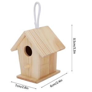 Nichoir en bois transparent pour extérieur, pour passeroïdes, oiseaux bleus et colibris, avec fixation murale ou suspendu - Product Image 1