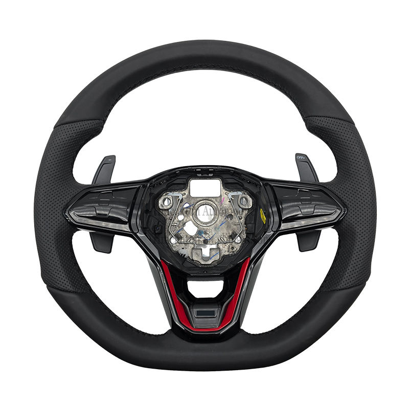 Smooth Perforated Leather+Black Stitching+Paddles