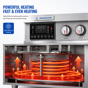 Freidora Industrial de Inducción de Doble Tanque con Pantalla Digital, Freidora Eléctrica de Acero Inoxidable para Cantina, Cocina de Comida Rápida - Product Image 6