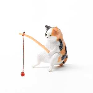 Pequeno Gato Pescador para Aquário: Acessório de Paisagismo e Decoração DIY para Tanque de Peixes - Product Image 4
