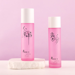 Envases de Vidrio Mate de 200ml y 230ml para Cosméticos, Tónico, Color Rosa y Verde, Personalizables, con Tapa Blanca de Rosca - Product Image 3