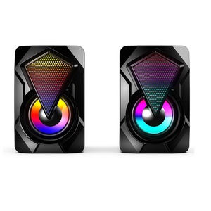 ลำโพงเดสก์ท็อปมัลติมีเดียสำหรับ X2 2.0ไฟ LED RGB สีสันเสียงคอมพิวเตอร์พร้อมเบสลึกสำหรับใช้ในบ้านสำนักงาน - Product Image 4