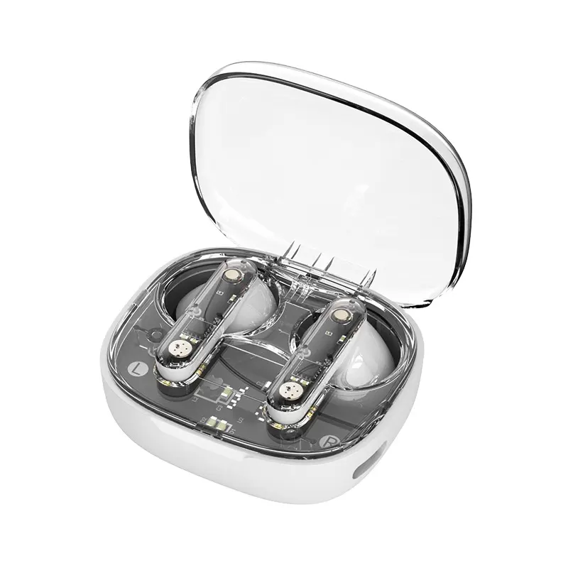 YN TWS BT auriculares Subwoofer larga duración de la batería auriculares multiusos transparentes