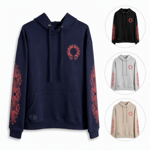Sudadera con Capucha para Hombre 100% Algodón, Estilo Urbano 2024 <span class=keywords><strong>CH</strong></span>, Estampado de Letras Góticas Sánscritas, Sudadera con Capucha de Alta Calidad - Product Image 1
