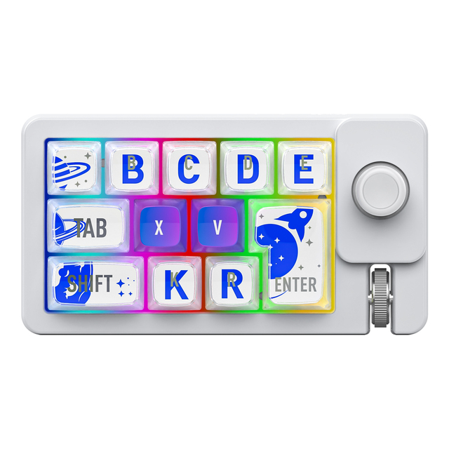 Backlit Wireless Mechanical Keyboard Programmer 12Keys Custom Function /USB/Wired/ Keyboard for Mac Computer Windows