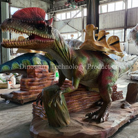 Kapalı Oyun Alanları İçin Dilophosaurus Animatronik Modeli, Satılık İnteraktif Robot Dinozor Binme Oyuncağı