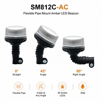 Sicherheits-LED-Notfallwarnleuchte Wasserdichtes Weißes Stroboskoplicht DC 12-24V Rotierendes Doppelblinklicht Universelle Passform ECE R65 R10