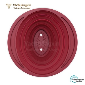 Collapsible Silicone <b>Cup</b> Red Foldable Drinkware for Outdoor Travel <b>Camping</b> - Product Image 3