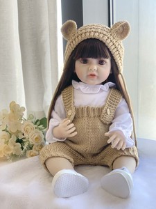 Reborn Doll <span class=keywords><strong>Imitation</strong></span> Bébé Émail Poupée Cheveux Longs Princesse Enfants Doux Adhésif Jouet Cadeau - Product Image 5