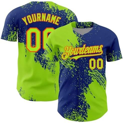 Fluorescent Green and Royal Blue
