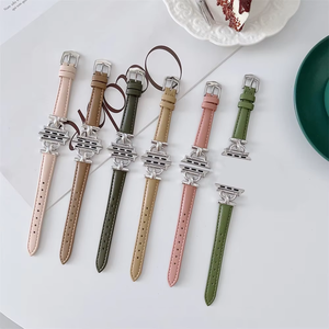 Lionorm Elegantes D-förmiges Schnallenarmband aus Echtleder für Apple Watch Series 5/6/7/8/9/SE Modisches Stilvolles Damen-Uhrenarmband - Product Image 5