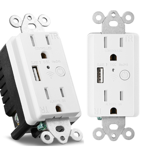<span class=keywords><strong>Prise</strong></span> murale intelligente Tuya avec <span class=keywords><strong>prise</strong></span> USB standard américaine, interrupteur électrique avec connectivité d'application <span class=keywords><strong>Smart</strong></span> <span class=keywords><strong>Life</strong></span>, <span class=keywords><strong>prise</strong></span> murale Wifi - Product Image 2