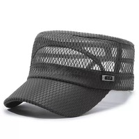 Gorra de malla de secado rápido para hombre, para verano, transpirable, con protección solar, para pesca, estilo casual y sencillo.