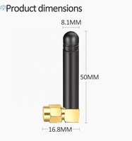Antenne LoRa IoT 50MM Antenne en caoutchouc de type canard Antenne dipolaire 868 MHz