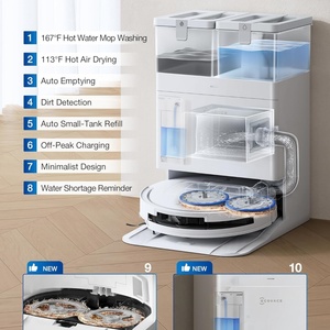 สำหรับ ECOVACS สำหรับหุ่นยนต์ดูดฝุ่นถูพื้น DEEBOT T50 PRO ขนาด 3.19 นิ้ว ดีไซน์บางเฉียบ แรงดูด 15000Pa ระบบป้องกันผมพันกัน ZeroTangle 2.0 ระบบทำความสะอาดขอบพื้น TruEdge แบตเตอรี่แบบแห้ง - Product Image 6