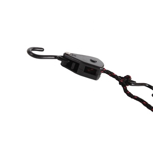 Sangles d'arrimage <span class=keywords><strong>à</strong></span> <span class=keywords><strong>cliquet</strong></span> de 1/8 pouce, 2 m, avec crochets en acier, capacité de 34 kg, résistance <span class=keywords><strong>à</strong></span> la rupture de 68 kg - Product Image 2