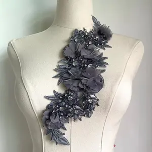 DIY蕾丝刺绣贴花刺绣补丁面料服装3D花补丁