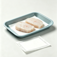En stock, expédition rapide : Tampons absorbants jetables pour viande, tampons SAP de qualité alimentaire pour l'emballage des fruits de mer, des fruits et des produits frais