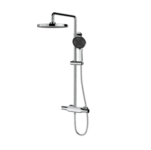 Sistema de ducha de lluvia de latón montado en la pared para el hogar moderno, mezclador de mano, masaje, patrón de pulverización suave, juego de ducha de baño de carretera - Product Image 1