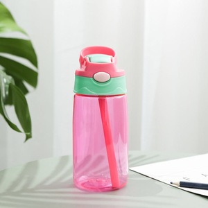ขวดน้ำพกพาแบบน่ารัก 450 มล. ป้องกันการรั่วซึม ปลอดสาร BPA ผลิตจากพลาสติก พร้อมหลอดดูด สำหรับเด็กชาย เด็กหญิง ใช้ได้ทั้งที่โรงเรียน บ้าน และการเดินทาง - Product Image 3