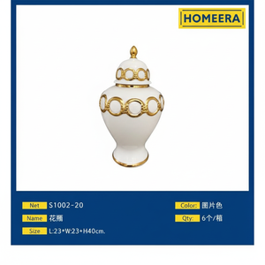 Vaso da tavolo in ceramica elegante Design minimalista 40cm H all'ingrosso 6 pezzi Per scatola Per la decorazione domestica - Product Image 1