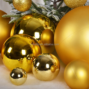 Palla Decorativa di Alta Qualità in Plastica Dorata Glitterata per Capodanno, 6-30CM, Decorazione Natalizia da Appendere per Casa e Feste - Product Image 1