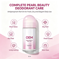 Déodorant anti-transpirant roll-on Pearl Beauty 50ml, parfum frais, sensation de sécheresse, soin élégant des aisselles pour usage quotidien