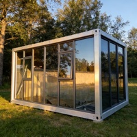 Maison de bureau préfabriquée moderne en kit avec conteneur de stockage en acier détachable pour immeubles de bureaux et hôtels