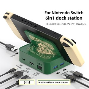 Station d'accueil TV pour Nintendo <span class=keywords><strong>Switch</strong></span> 6-en-1 avec HDMI 4K, station de base portable, support de charge avec chargeur Joycon - Product Image 3