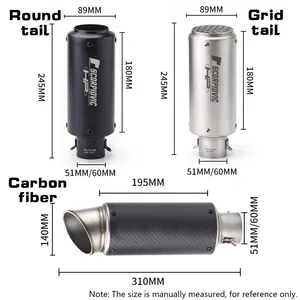 Silenciador de <span class=keywords><strong>Escape</strong></span> Universal <span class=keywords><strong>para</strong></span> Motocicleta, 51 mm, <span class=keywords><strong>Escape</strong></span> <span class=keywords><strong>para</strong></span> <span class=keywords><strong>Er6n</strong></span> Sv650 Crf 230 Z800 R1 Cb650f Cb1000r Cbr250r - Product Image 4