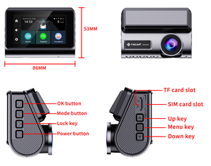 2K Dashcam 4G Ống Kính Kép Xe Máy Ảnh Với Wifi GPS Theo Dõi Mini 4G Dash Máy Ảnh Hỗ Trợ 4G Giám Sát Từ Xa Trên Điện Thoại 4G Dashcam - Product Image 6