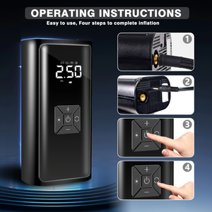 Có Dây Tự Động Lốp <span class=keywords><strong>Inflator</strong></span> Nhanh Chóng Thổi phồng 12V Xe Cáp 150PSI Lốp Bơm - Product Image 5