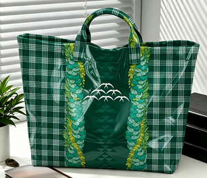 Bestseller Maßgefertigte Paraca Hawaiianische Seabird PVC-Tragetasche Wasserdicht mit Blumenkranz-Muster Großräumige Strand-Einkaufstasche - Product Image 2