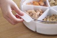 Pot de conservation alimentaire en verre avec couvercle et poignée, en PET+PP étanche, pour la cuisine, les collations et le stockage au réfrigérateur