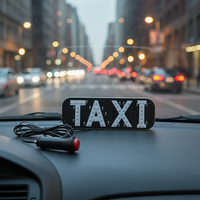 Feu de signalisation LED 12V OLIVER pour taxi, grand indicateur de plaque d'immatriculation de voiture vide avec interrupteur 3W