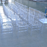 Chine Usine Hôtel De Mariée PC En Plastique Résine Cristal Événements Transparent Clair Acrylique Location De Mariage Couple Chaises pour Cérémonie