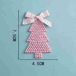 DIY Accessories Self <b>Sticker</b> Pearl Hotfix Rhinestones Christmas Tree Bow Patches for Garment Bag Phone case Decoration - Product Image 5