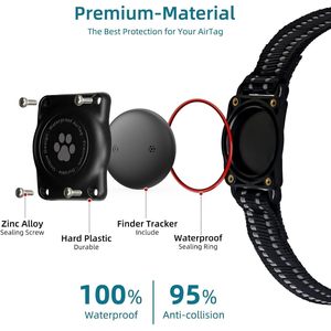 Vebiso GPS Dog Tracker Mini Moniteur d'activité intelligent pour animaux de compagnie, suivi en temps réel par Bluetooth pour chiens et chats, uniquement iOS, sans frais mensuels - Product Image 5