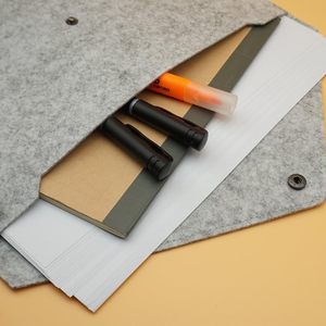 Carpeta de sobre A4/A5 multifunción con logotipo personalizado funda de archivo de fieltro funda de almacenamiento bolsa de documentos con correa/botón carpeta de archivos de fieltro - Product Image 5