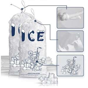 Bolsa <span class=keywords><strong>de</strong></span> hielo <span class=keywords><strong>de</strong></span> plástico transparente con logotipo impreso personalizado <span class=keywords><strong>de</strong></span> TUSEN, 3lb, 5lb, 8lb, 10lb, 20lb, 25lb, a la venta con cordón - Product Image 6