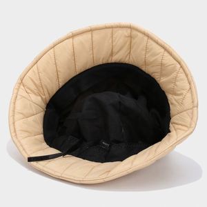 2024 New Japanese Literary Artistic Bowler Bucket <b>Hat</b> Autumn Winter Women Eiderdown Cotton Quilted Soft Warm Fisherman <b>Hat</b> - Product Image 4