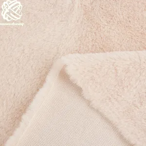 Plush Fabric Faux Fur High Quality Wholesale Brown Color Short Fur Faux Rabbit Fur Plush Fabric For Garment